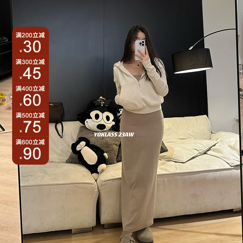 王少女的店吊带连衣裙气质修身法式休闲针织裙 L05607S33
