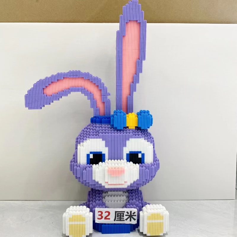 TT M坐姿小兔子颗粒积木儿童成人解压益智拼装玩具