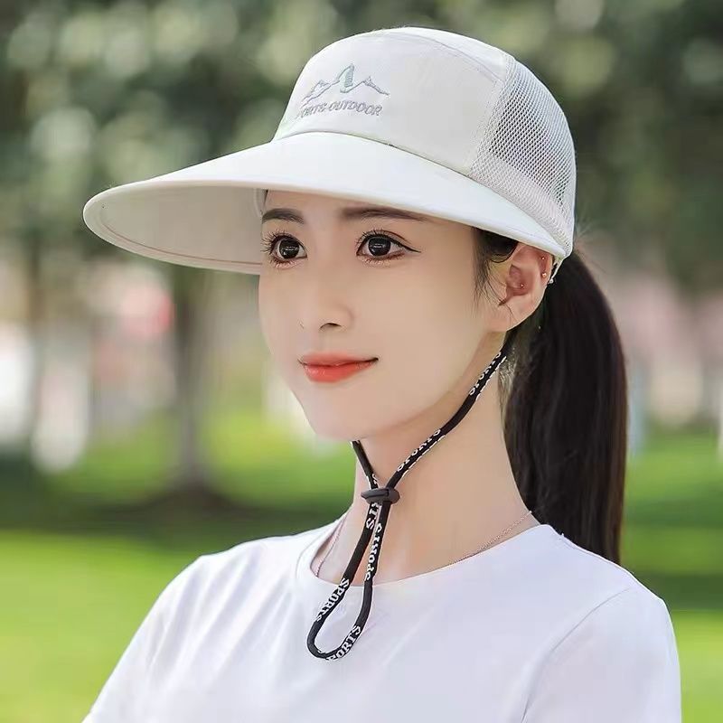 帽子男女夏天薄遮阳鸭舌帽户外骑车网帽休闲透气防晒防紫外线太阳