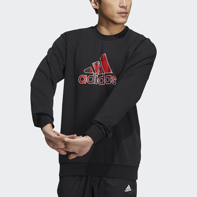 adidas/阿迪达斯卫衣男2023春季圆领长袖上衣运动服外套HI3287