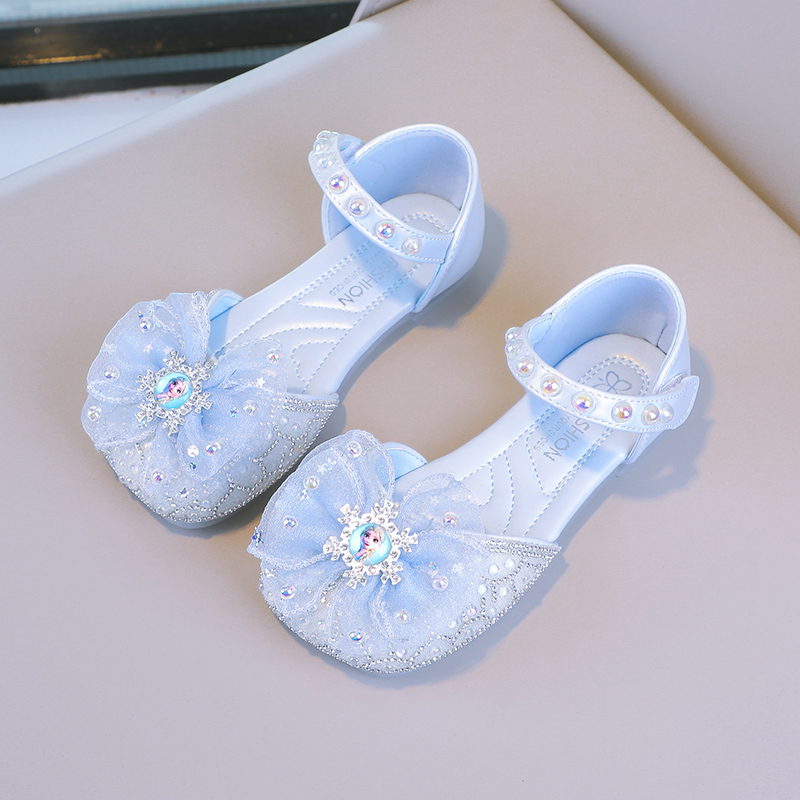 【腿哥专属】女童公主鞋夏季爱莎水晶鞋宝宝鞋软底时尚女孩防滑中童
