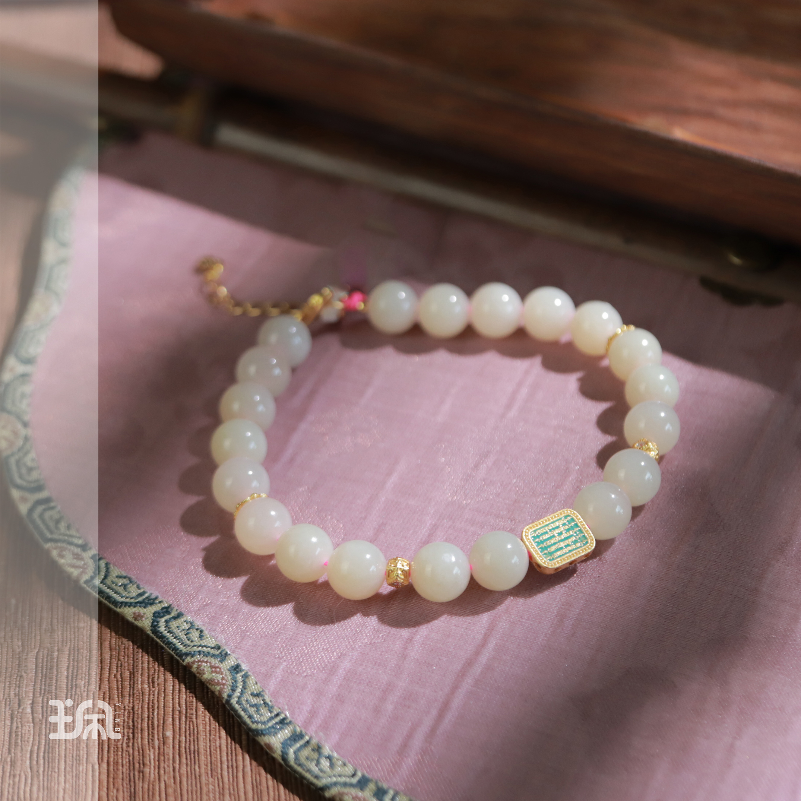 【佩佩】瑶笙|和田玉*手链*S925银镀金镶嵌MXC23082105多样性发货