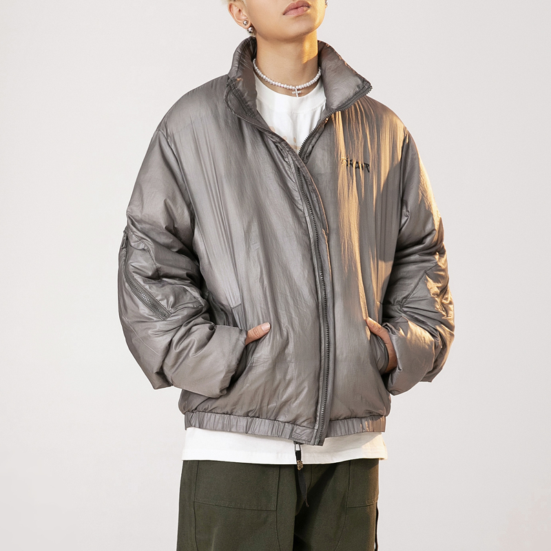OLDTRIBE潮流立领羽绒服男冬季情侣90白鸭绒保暖外套宽松休闲棉服