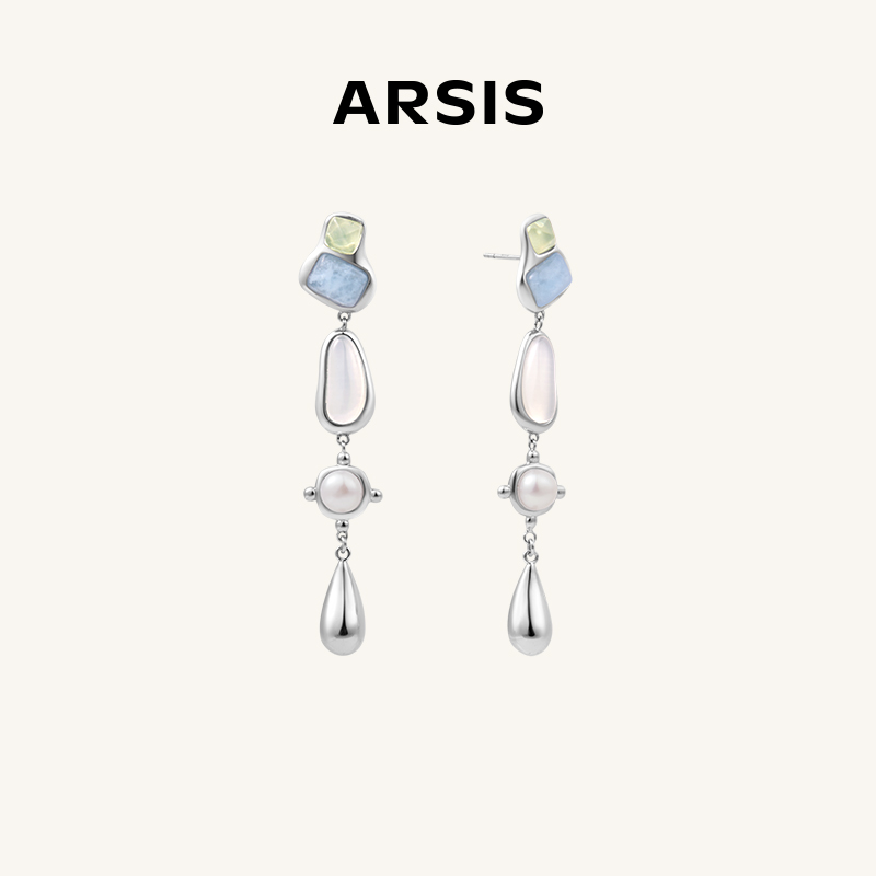 【新品】ARSIS秘密花园莫奈花园长耳坠925银耳饰L1