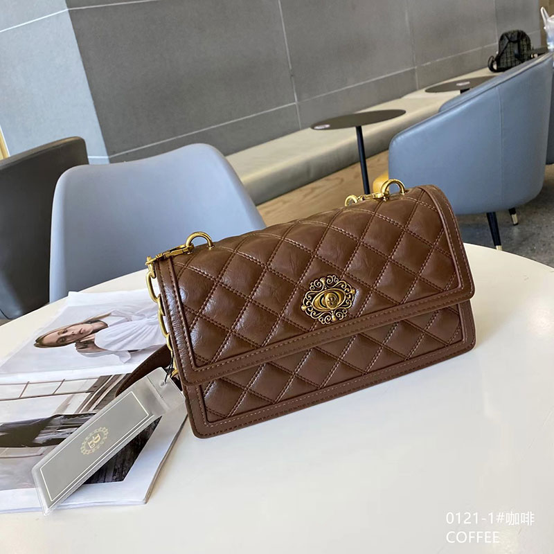 溯源好物女士气质时尚百搭小众潮流单肩包逛街通勤高颜值菱格包包