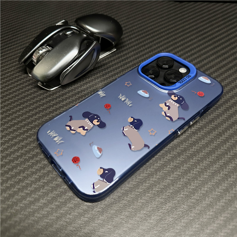 可爱腊肠狗苹果15promax手机壳iphone14pro卡通13元气壳12/11新款
