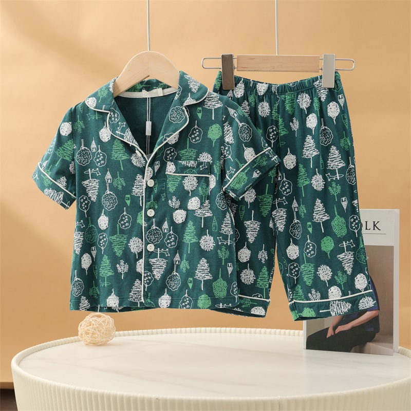 【零星出清】夏季儿童休闲家居服森林系套装T23283302