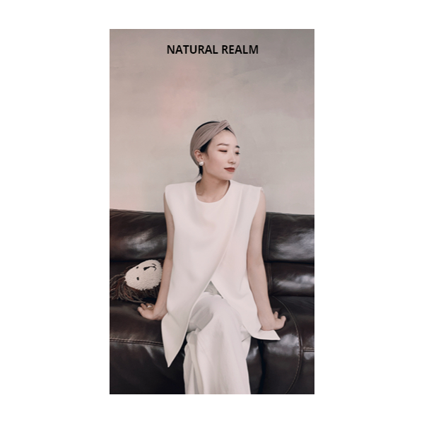 {NATURAL REALM}百搭款时尚简约气质无袖马甲044