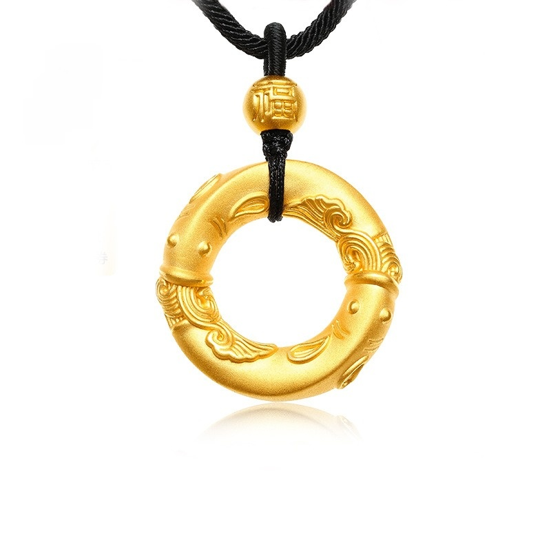 拾想『高定版』同款古法双鱼平安扣吊坠男女项链手工时尚