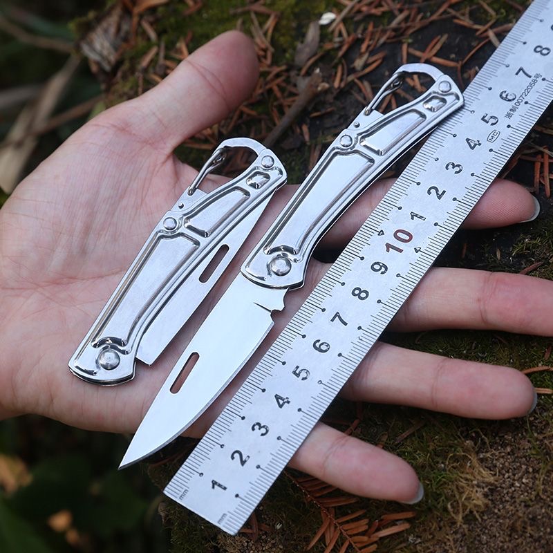 水果刀不锈钢折叠刀防身刀锋利小刀户外便携刀家用果蔬刀露营刀具