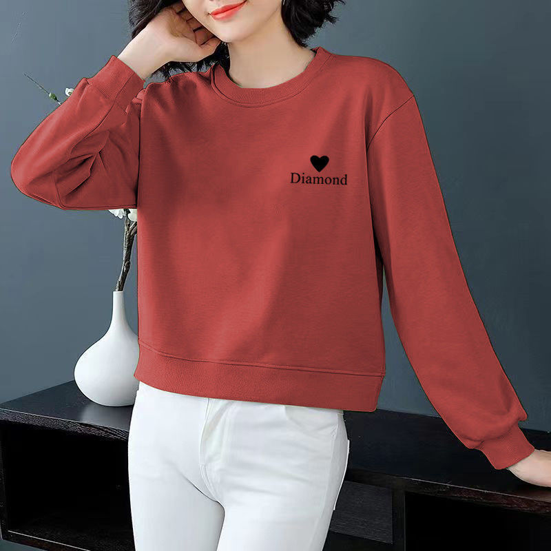 早秋棉短款无帽圆领卫衣小个子女装外套春秋款洋气内搭高腰上衣潮