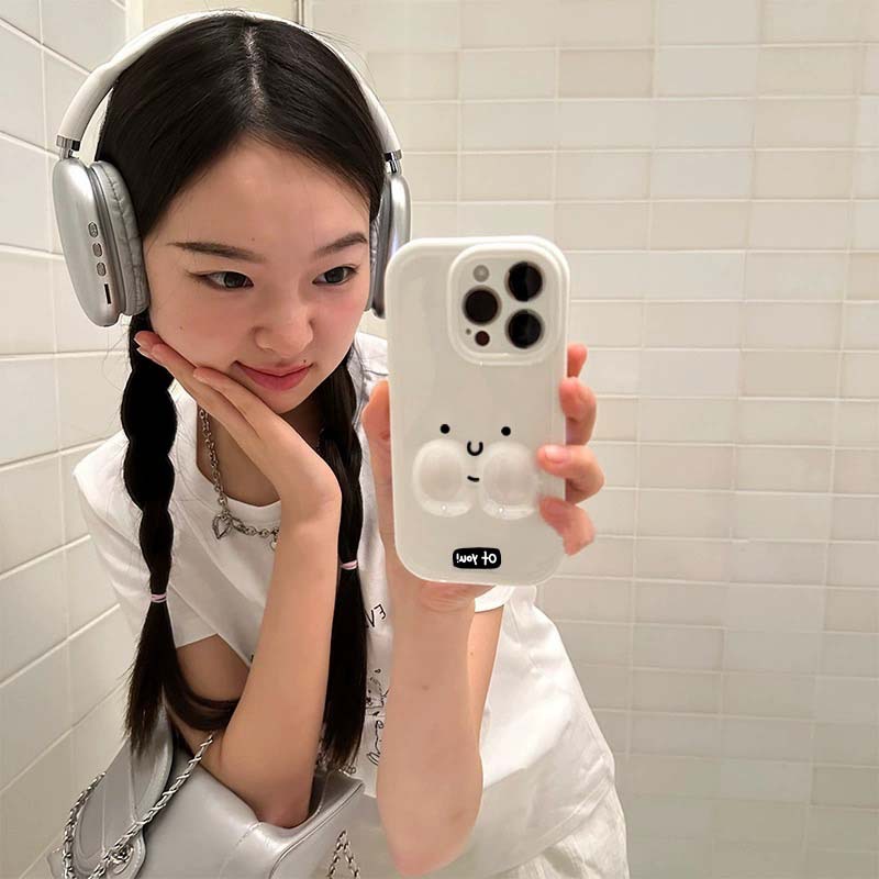 ins卡通可爱呆萌表情苹果14手机壳13promax新款iPhone12/11潮全包