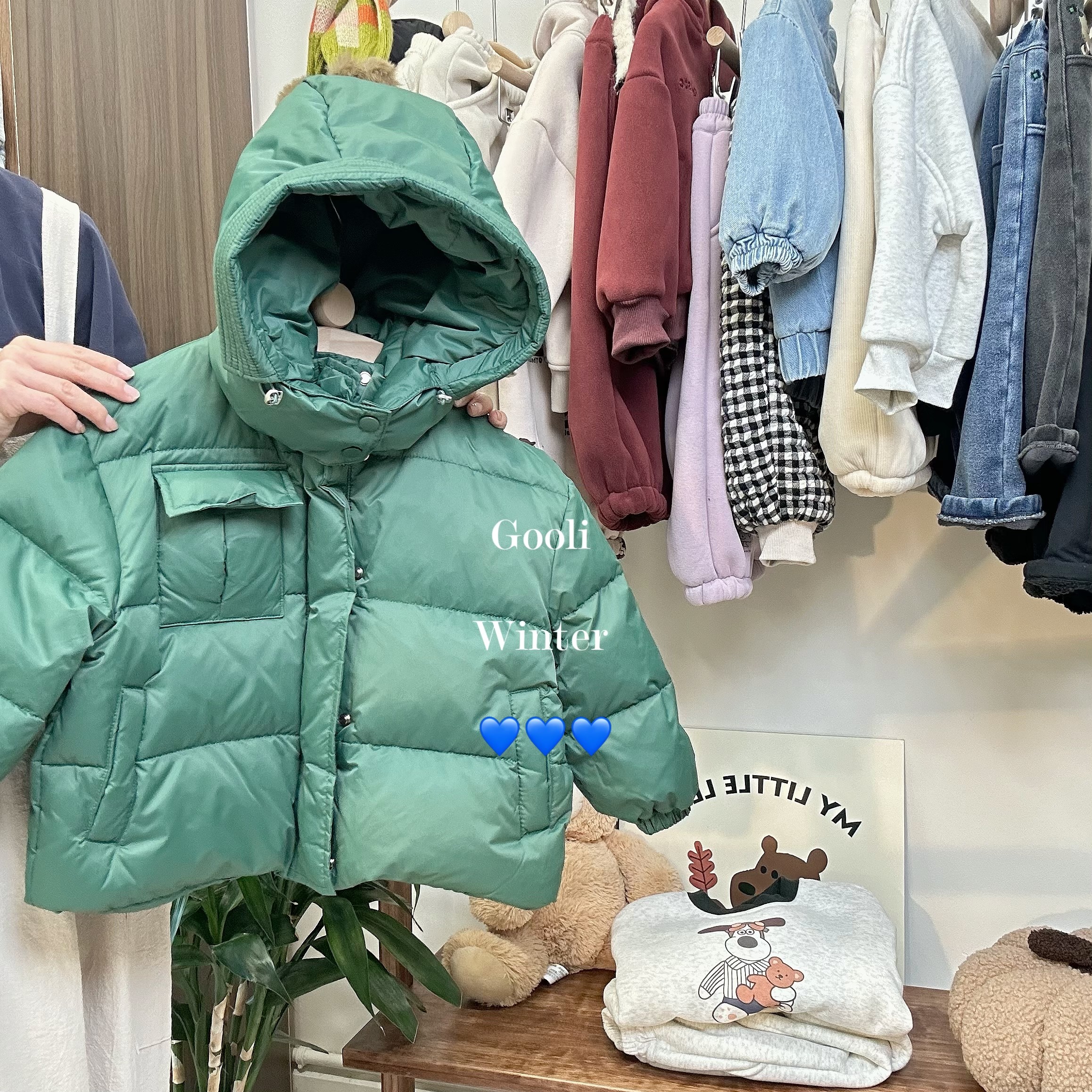 【现货】2023冬季新款儿童保暖白鸭绒连帽设计款羽绒服GD11293