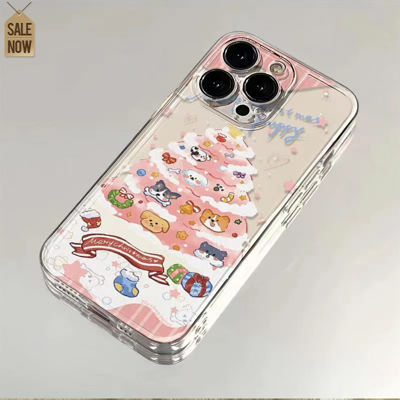 圣诞树小狗苹果15手机壳iphone14promax高级13硅胶12透明11全包XS