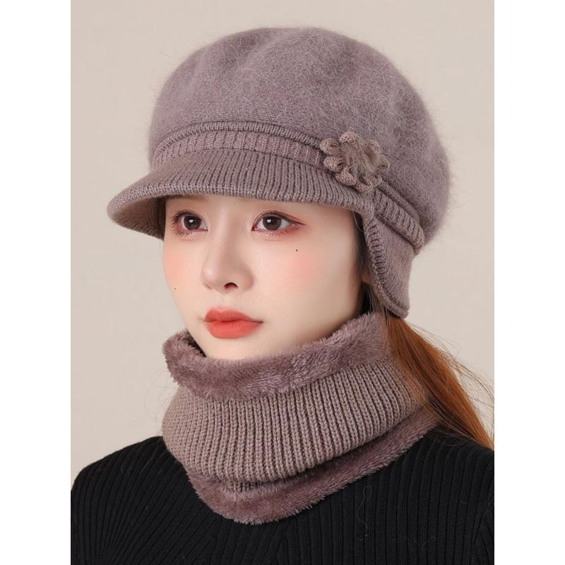 帽子女护耳加厚冬季妈妈婆婆棉帽老人奶奶冬天加绒保暖防风毛线帽