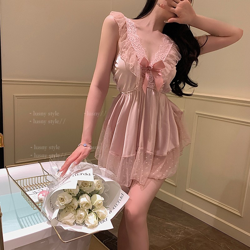 2024新款甜美蕾丝露背连衣裙少女性感吊带裙子女款夏季爆款睡衣裙