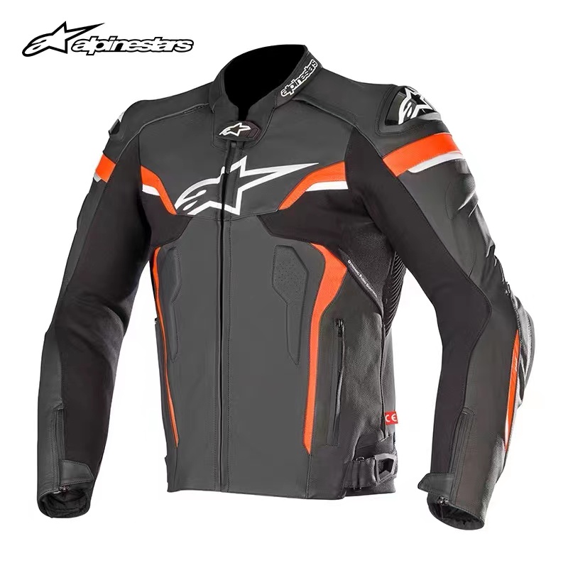 a星alpinestars摩托车骑行服保暖秋冬赛道骑行皮衣皮夹克CELER V2