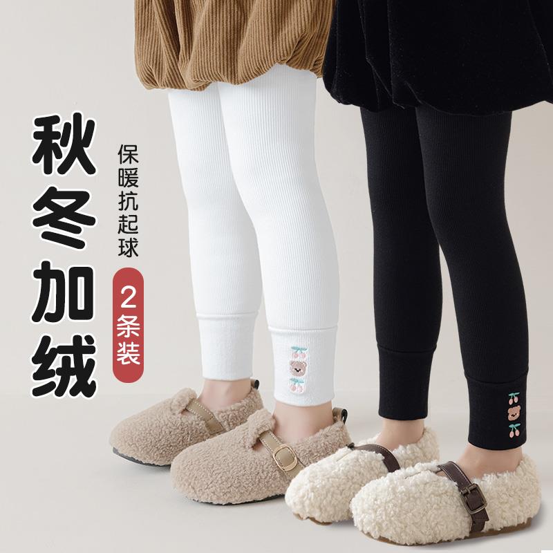 女童打底裤袜子连裤棉袜男童防滑长袜宝宝潮冬袜舞蹈袜中筒打底袜