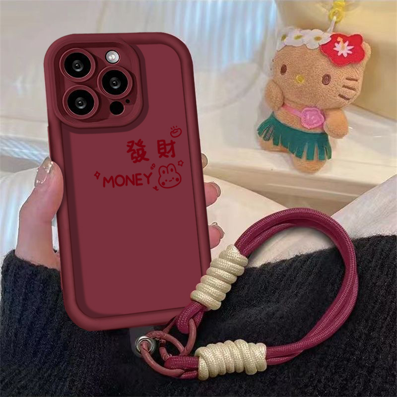 发财小兔适用华为oppo荣耀vivo苹果13手机壳14pro全包15promax软