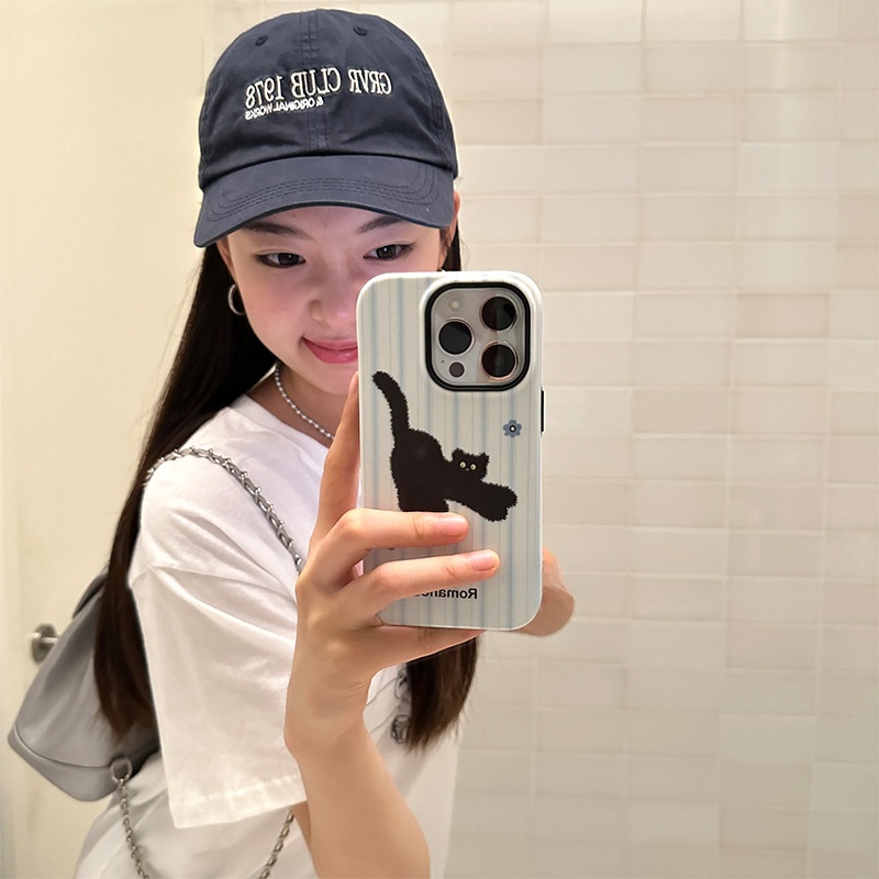 炸毛小猫苹果14手机壳iPhone13promax可爱12菲林11简约15plus软XR