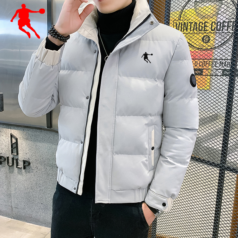 乔丹青年棉衣男外套冬季运动休闲潮流百搭立领加厚防风保暖男棉袄