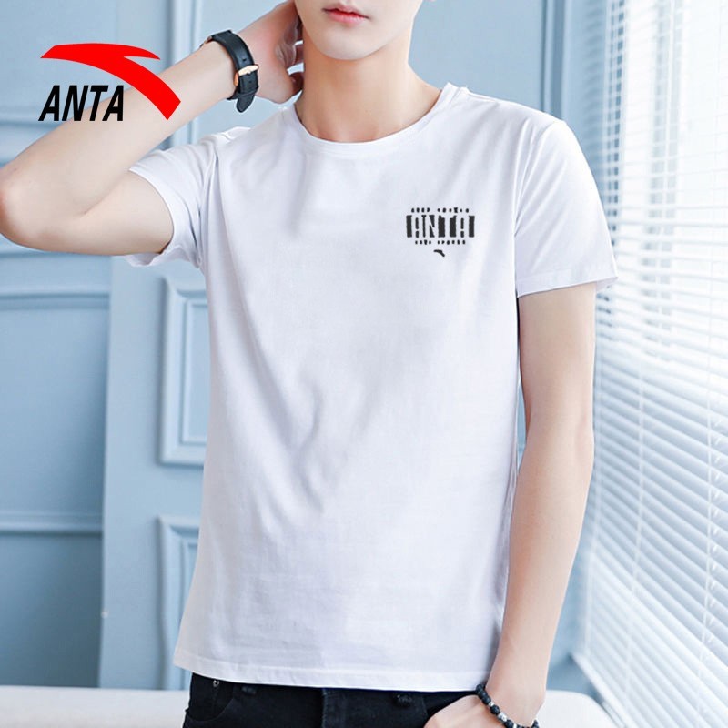 ANTA/安踏T恤男士2023夏季半袖圆领休闲速干圆领上衣运动透气短袖