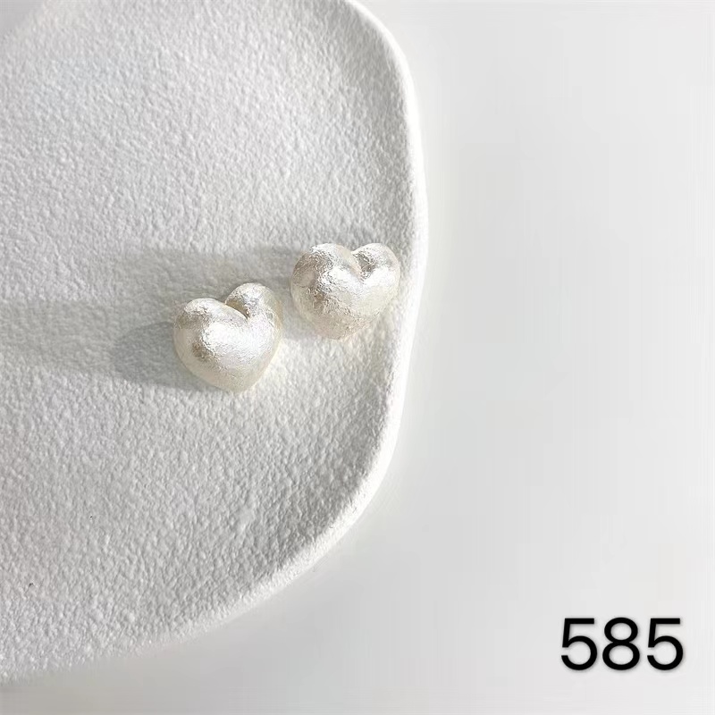 铜合金耳饰 585-时尚复古简约个性银色镶嵌气质百搭耳钉