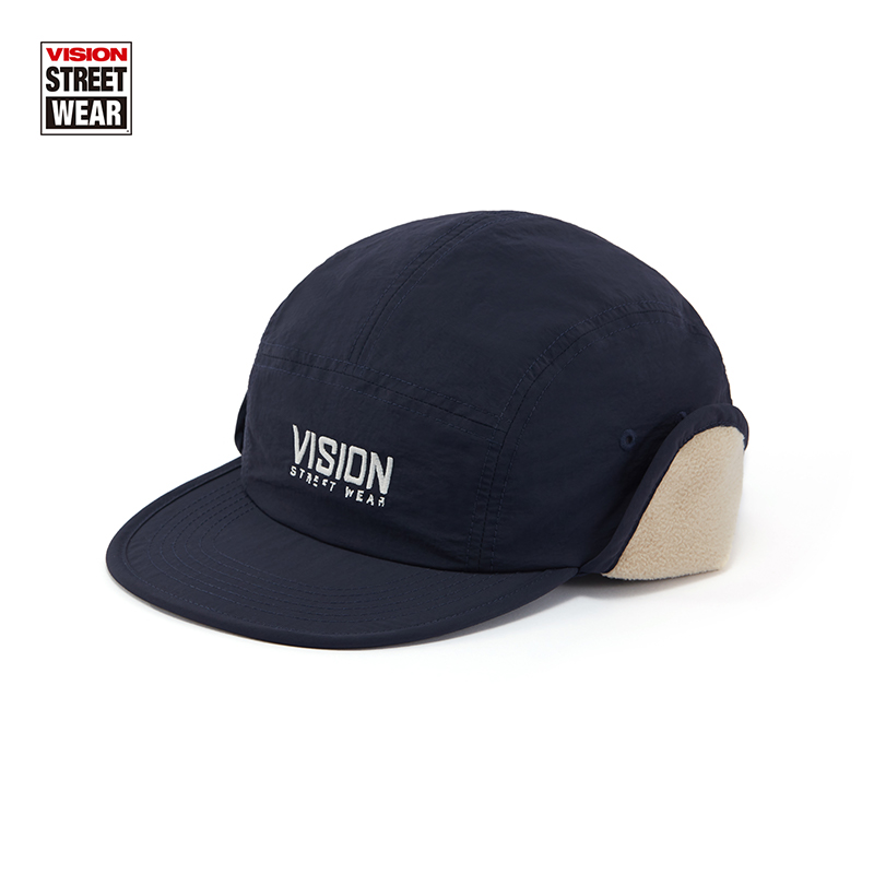 VISION美式街头潮流可调节平檐帽保暖鸭舌帽男女秋冬帽子户外休闲