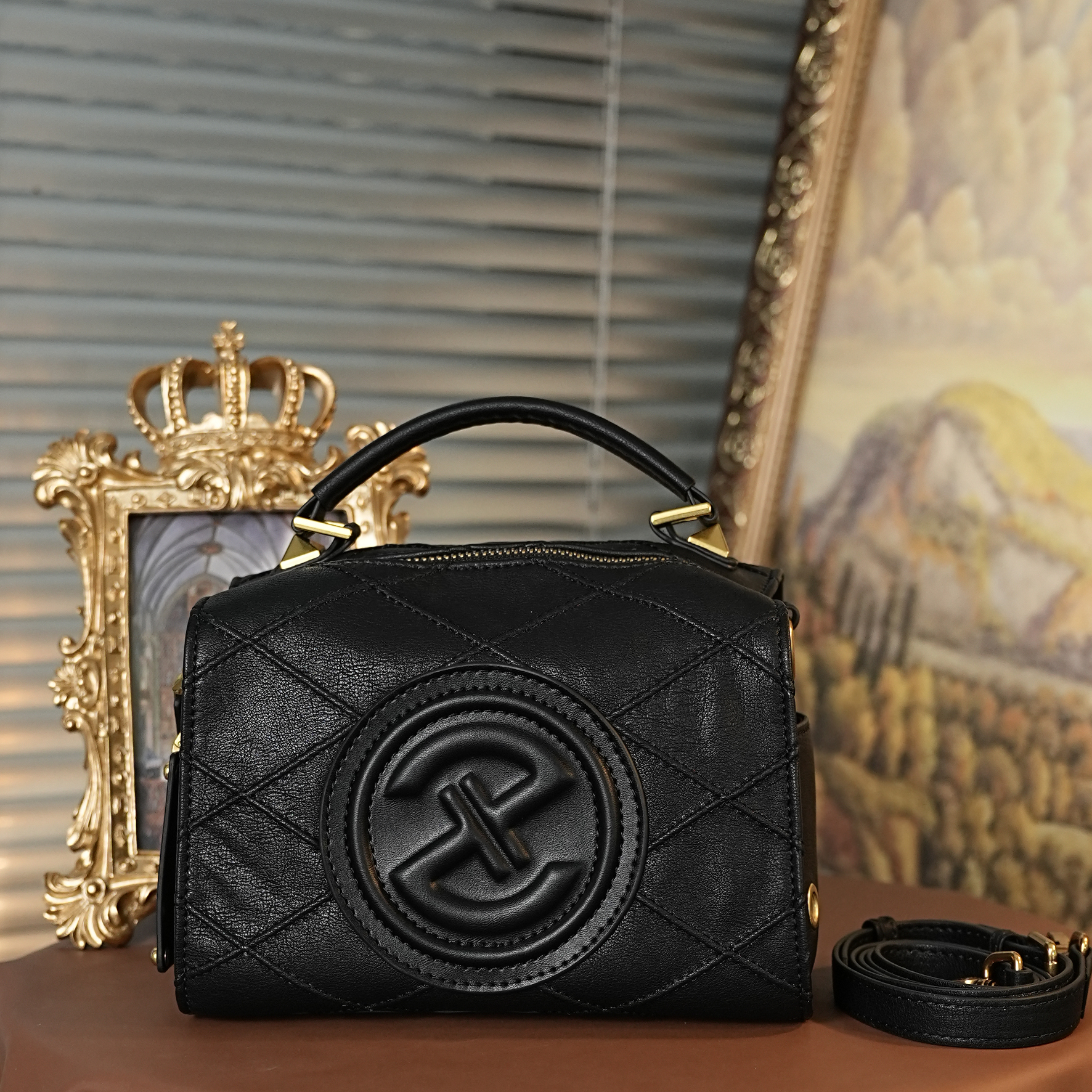 【小香枕头】新款百搭时尚休闲单肩女士小方包8921菱格