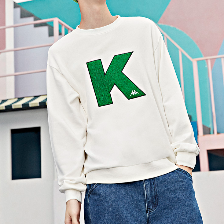 kappa卡帕运动卫衣秋时尚男女印花休闲百搭圆领上衣-K0CY2WT10P