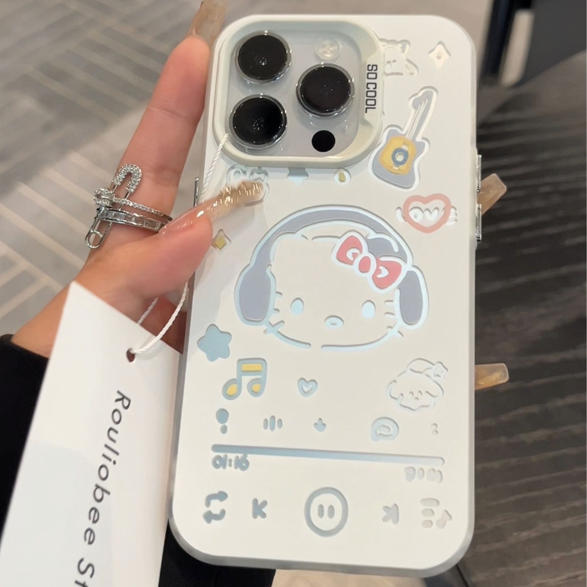 耳机KT猫元气壳适用iPhone15/14/13手机壳苹果vivo华为荣耀oppo软