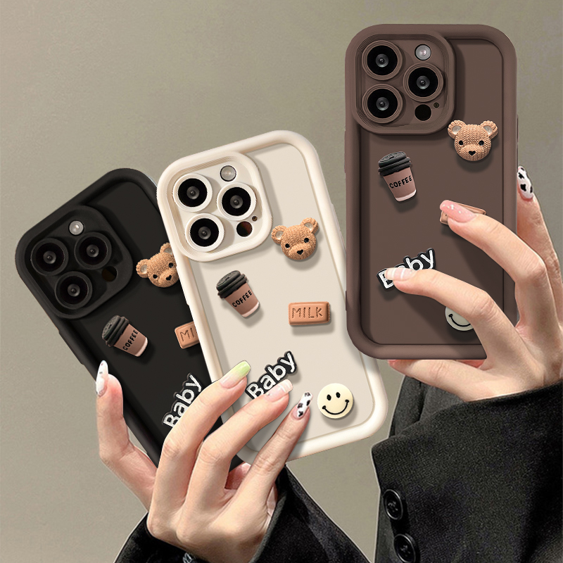baby熊公仔适用苹果14手机壳iPhone13promax防摔软11/12女xs/xr