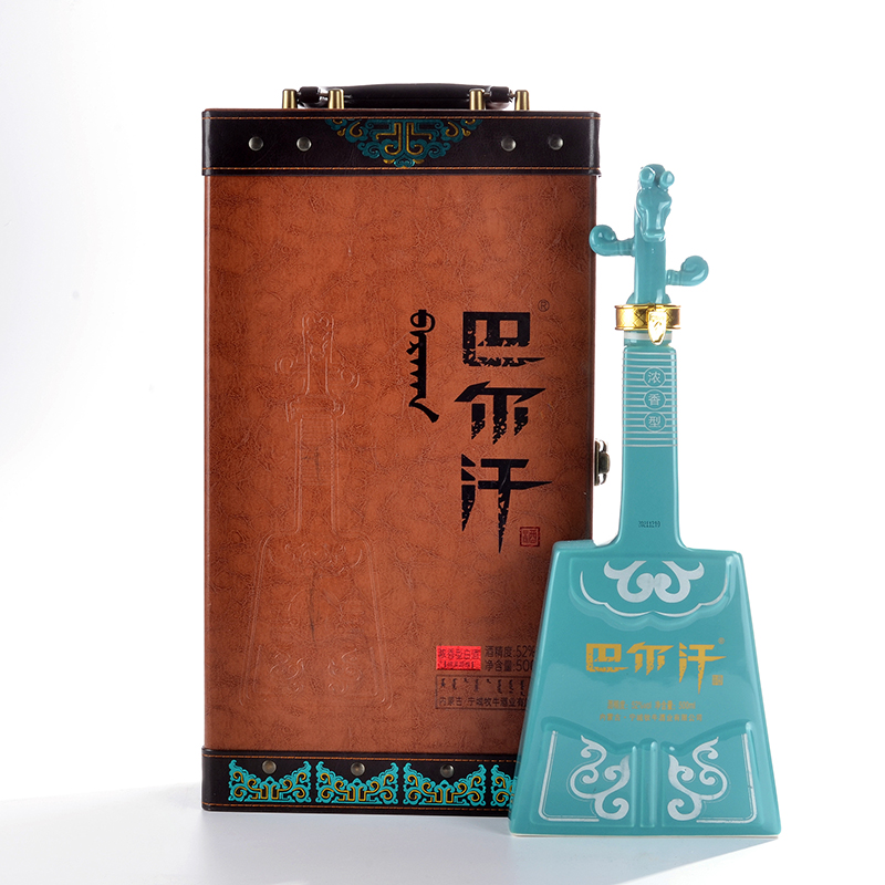 巴尔汗内蒙古特产草原马头琴浓香型白酒纯粮酿造送礼52度500ML