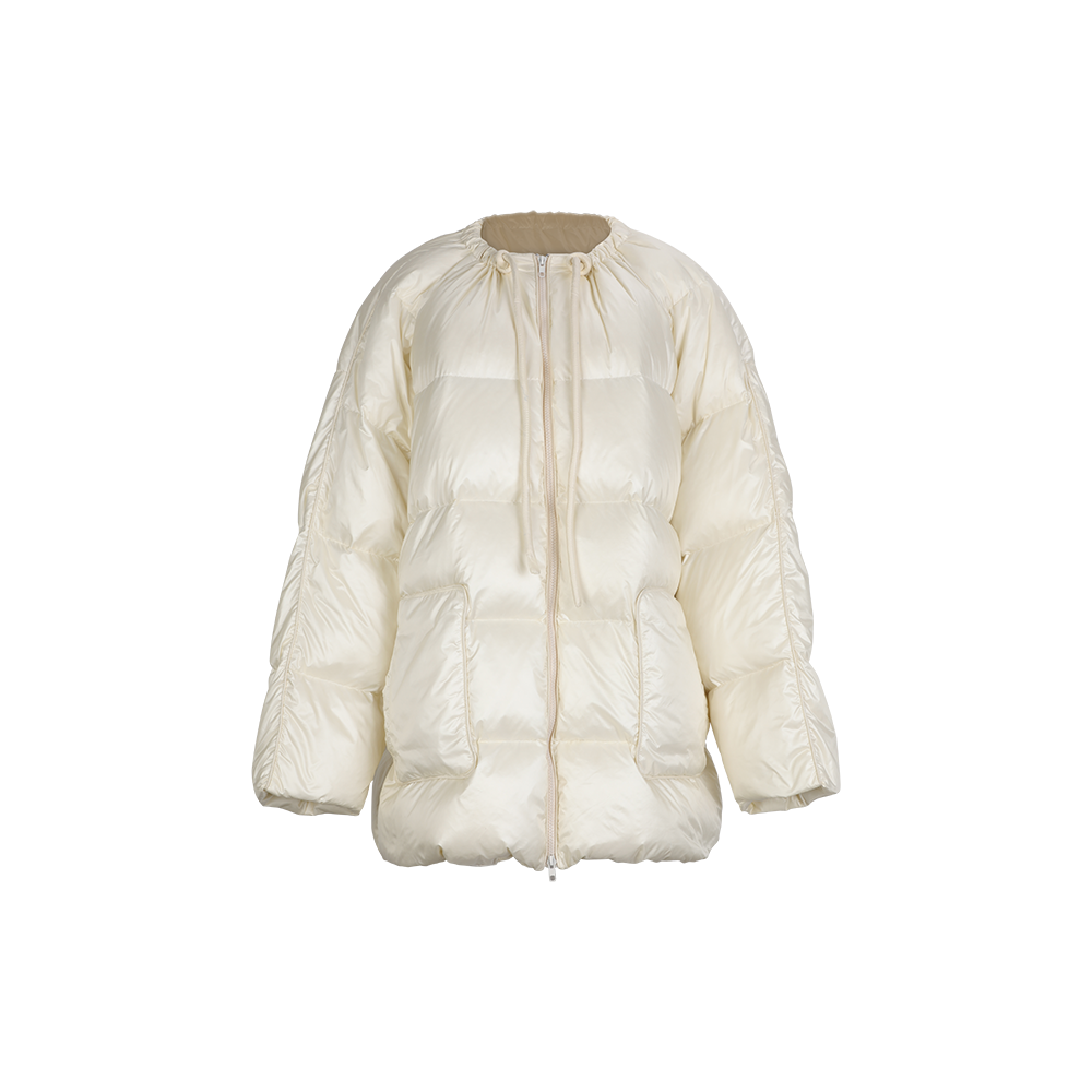 YOEYYOU AW23Y04097 中长款抽皱羽绒服 简约气质时尚 DSC买手店