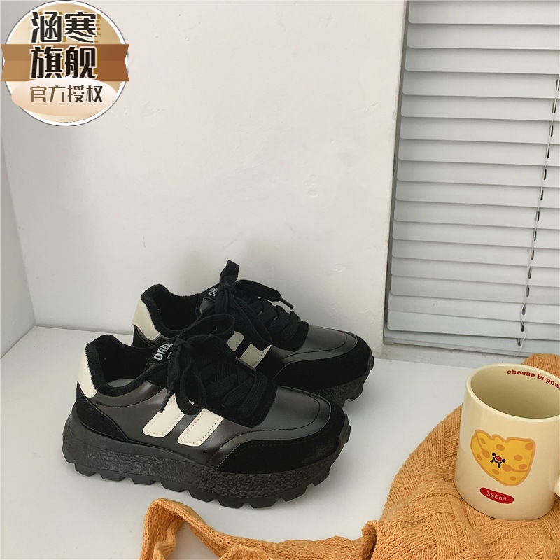 美式复古棉鞋女阿甘鞋冬季2023新款德训鞋加绒ins百搭小众运动鞋