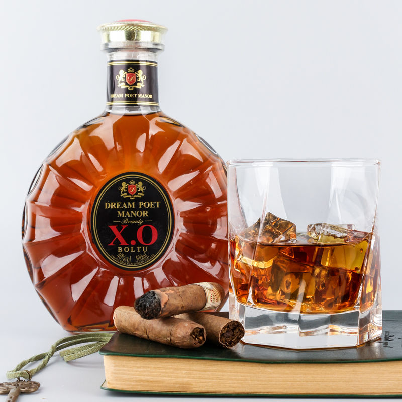 洋酒博尔图xo白兰地夜店酒40度500ml 聚会 摆件 酒 XO白兰地