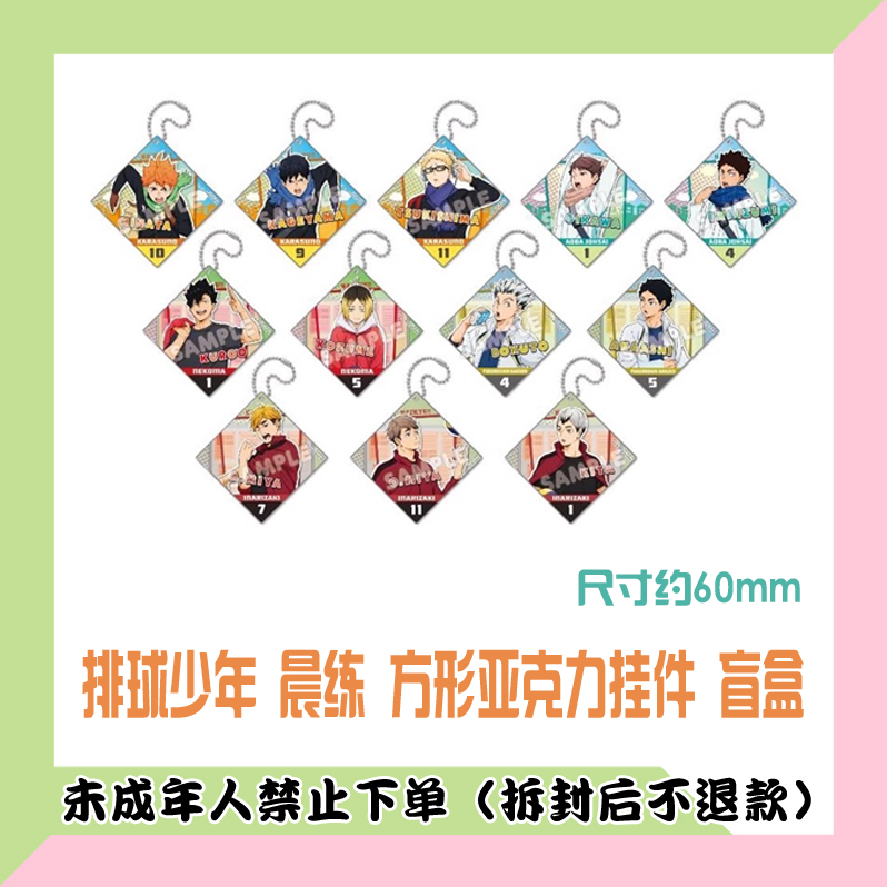 【代拆盒】排球少年 晨练亚克力 挂件盲盒