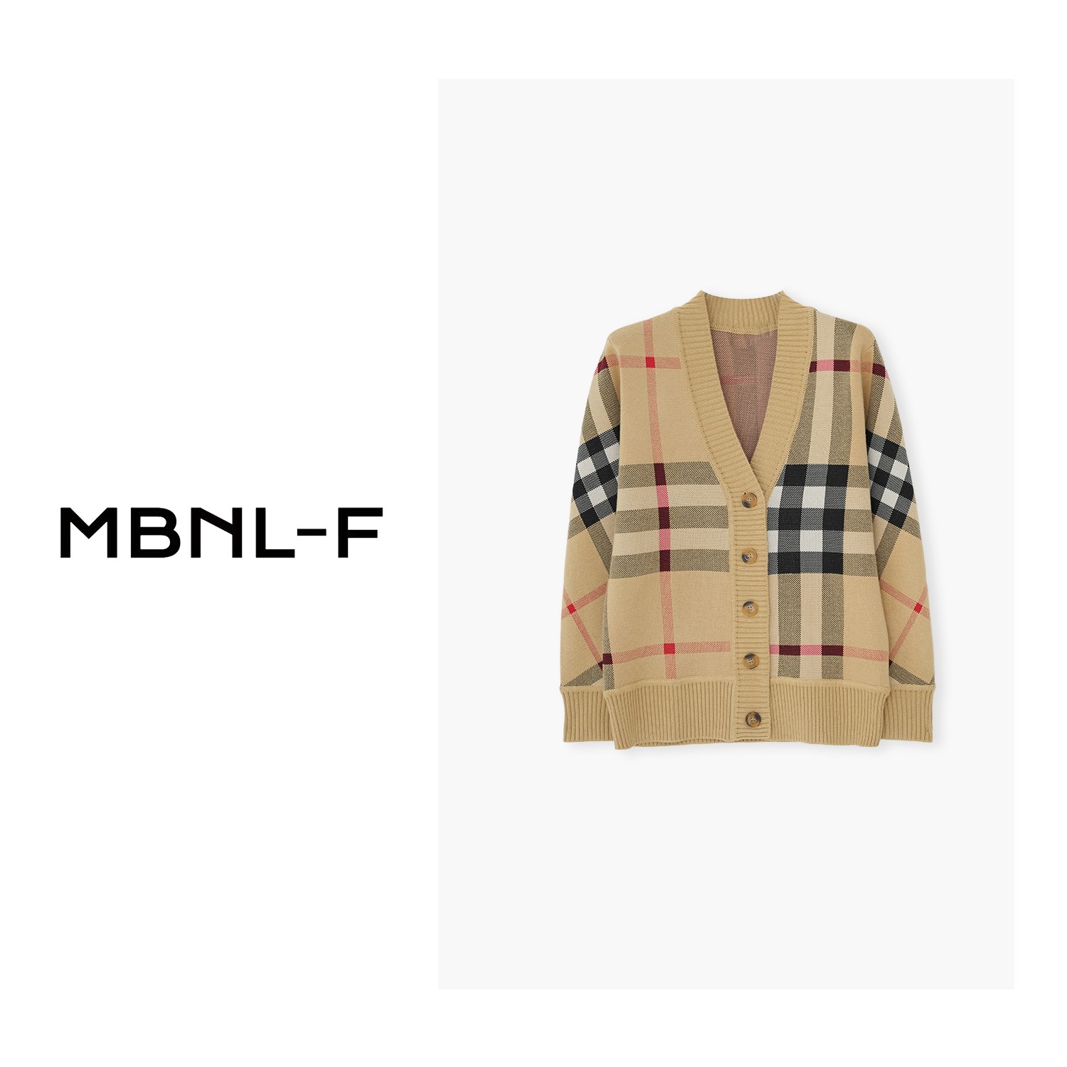 MBNL-F羊毛格纹经典格纹开衫外套 XM-7007