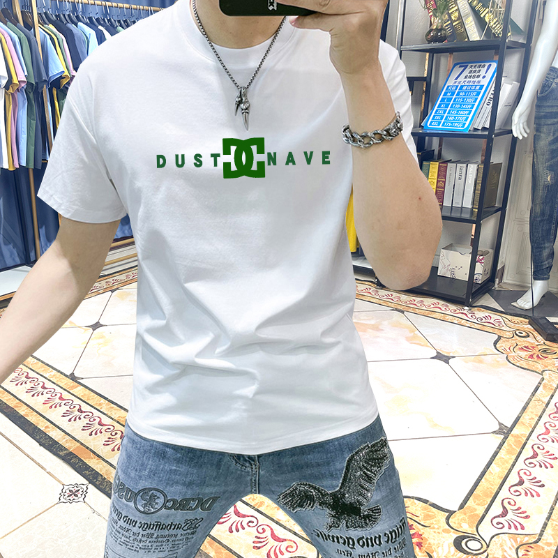 短袖t恤高端潮牌男装2023新款夏季潮流修身印花半袖衣服高品质男T