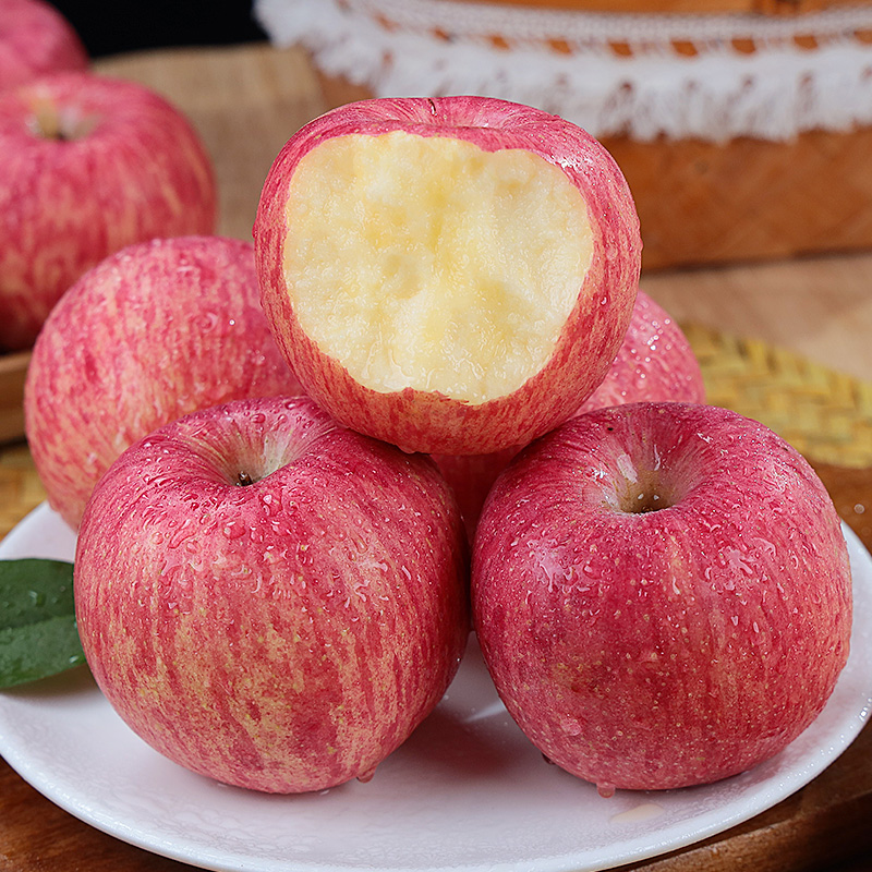 【寻味秦川】陕西延安洛川苹果红富士5斤装7-14个新鲜水果脆甜多汁商品图