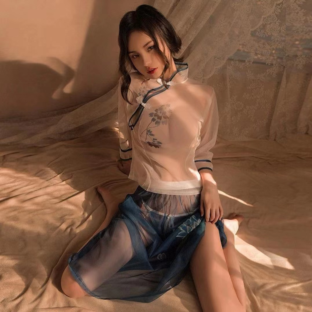 网纱学生装性感jk制服汉服套装女古风复古睡裙显瘦时尚纯欲