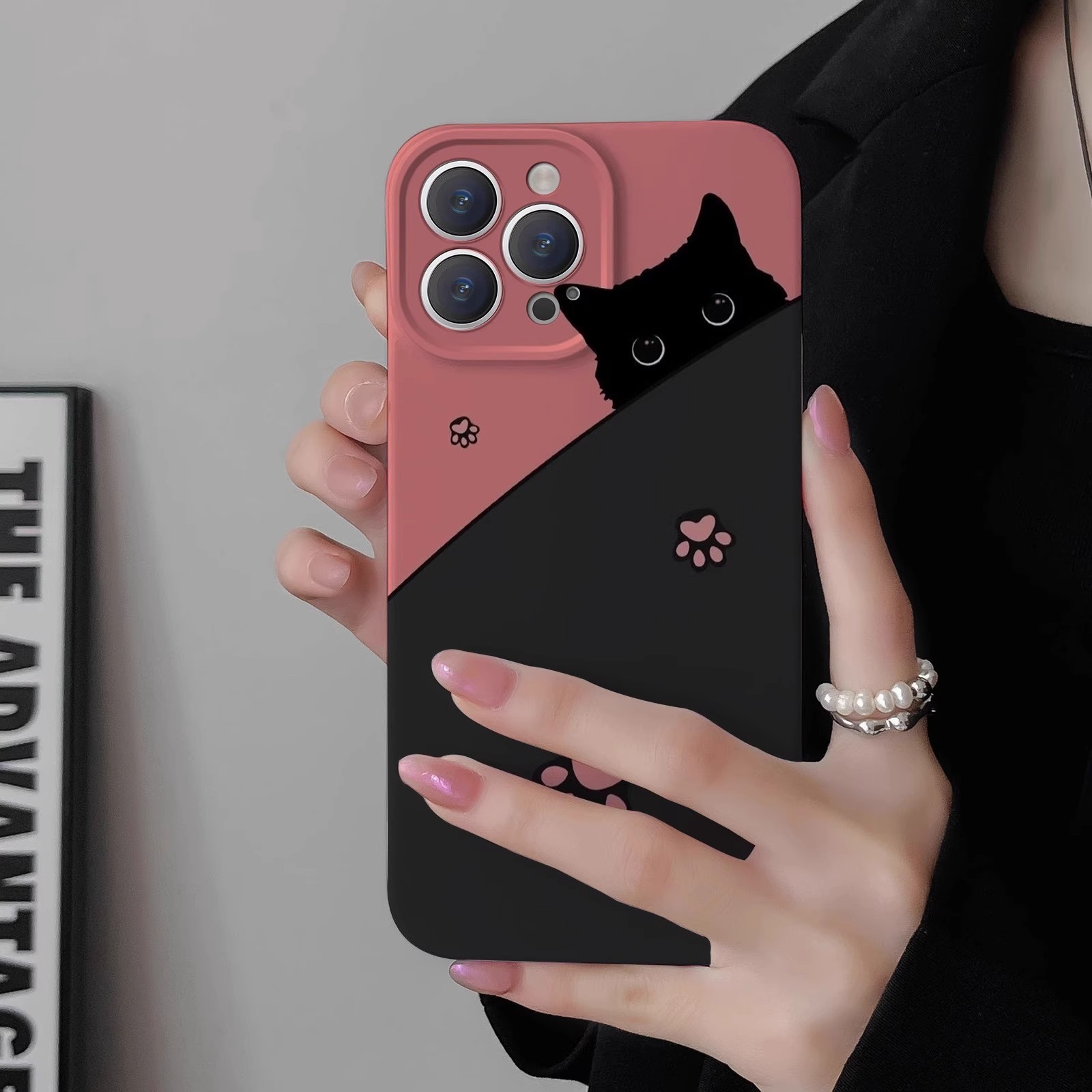躲藏猫猫适用苹果/华为/小米/vivo/oppo新款网红全包高级感菲林壳