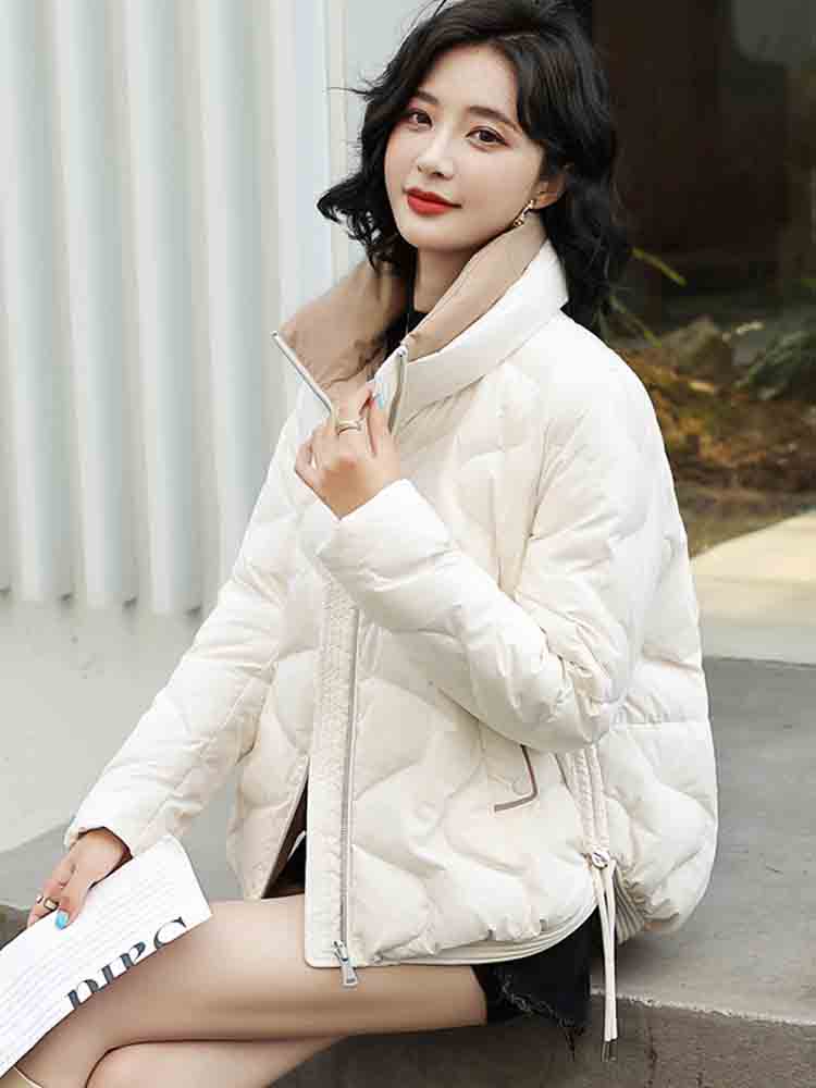 洋气棉袄女2023年冬季新款显瘦立领时尚棉服百搭炸街免洗短款棉衣