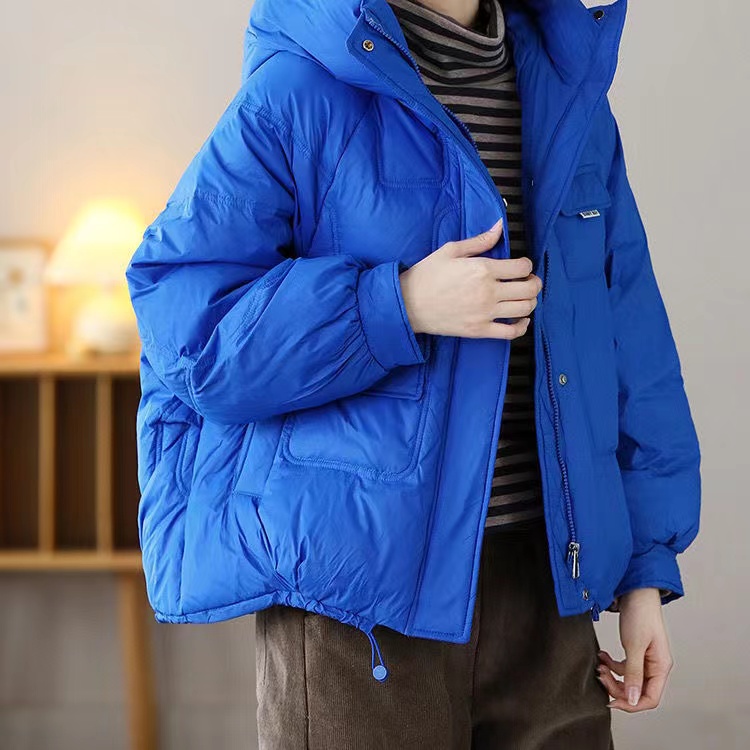 短款棉服女2023冬季新款连帽棉衣高级感百搭高级加厚面包服棉袄潮