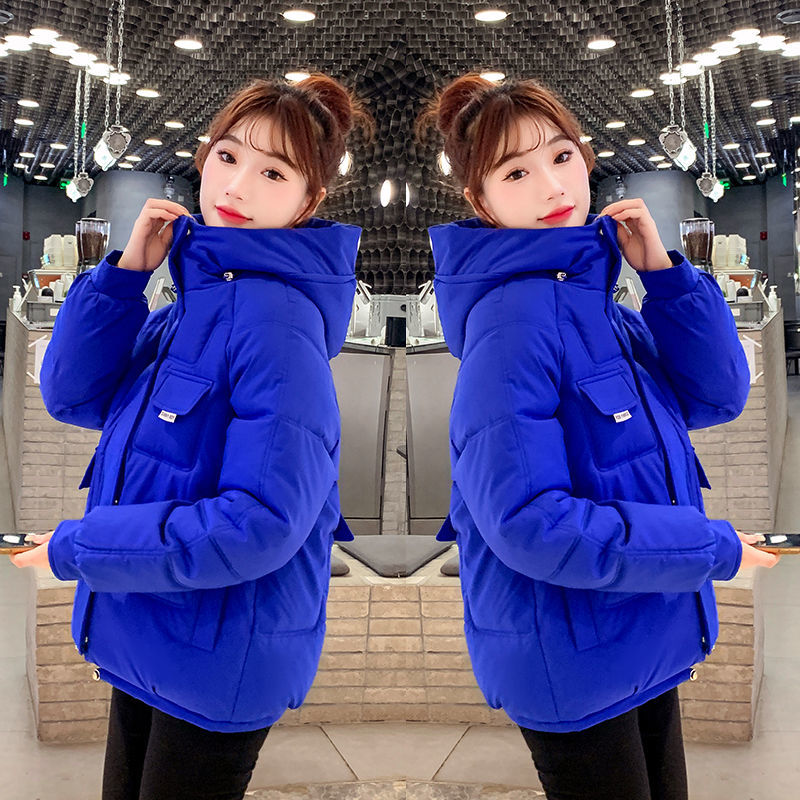 大码休闲棉衣短款小个子棉袄冬季韩版宽松连帽棉服女面包服外套潮