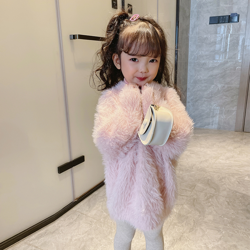 女童冬季新款长款儿童毛衣裙套装女宝宝秋冬装加厚洋气韩版衣服