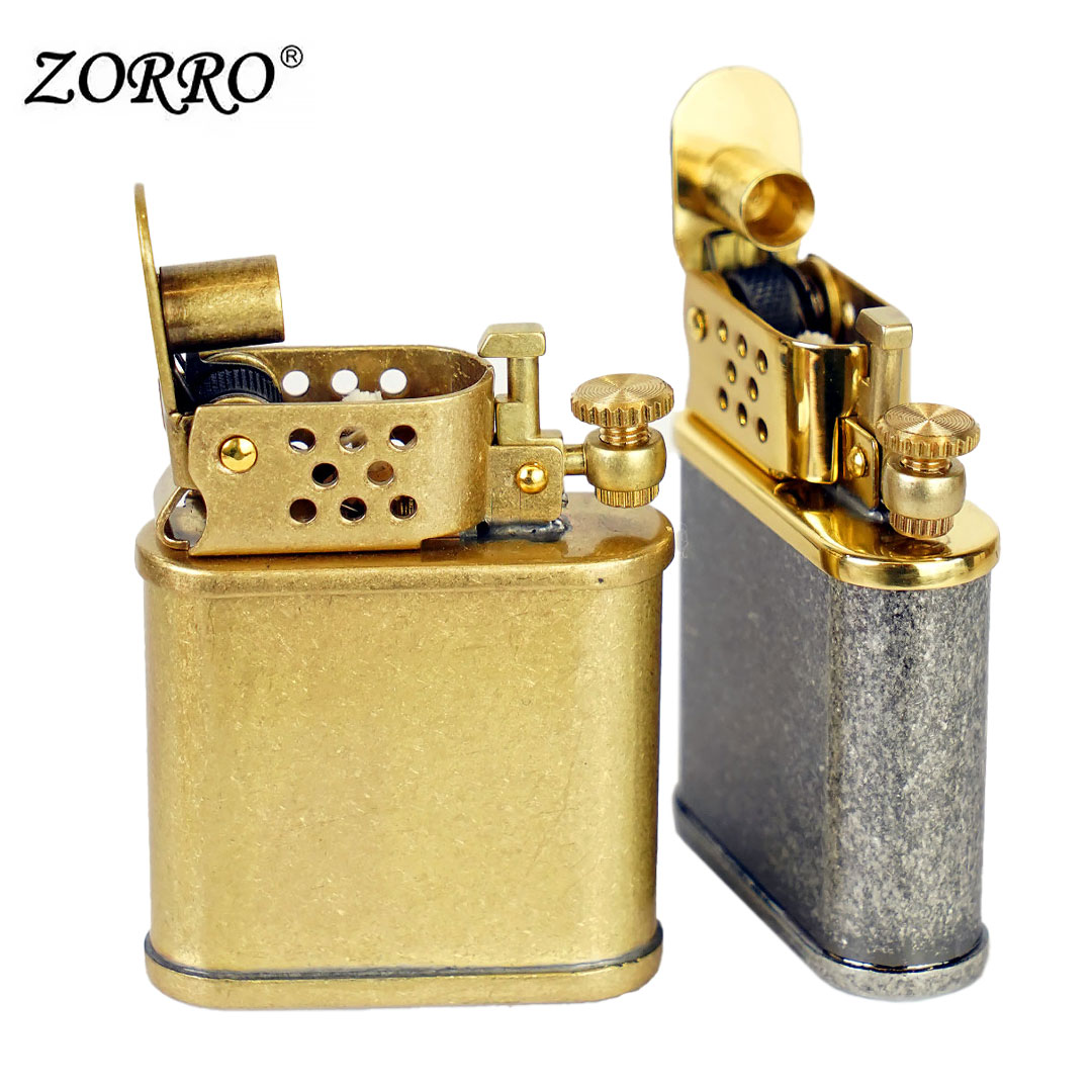 ZORRO佐罗杜月笙同款防风煤油打火机古银滚花复古节日礼物送男友
