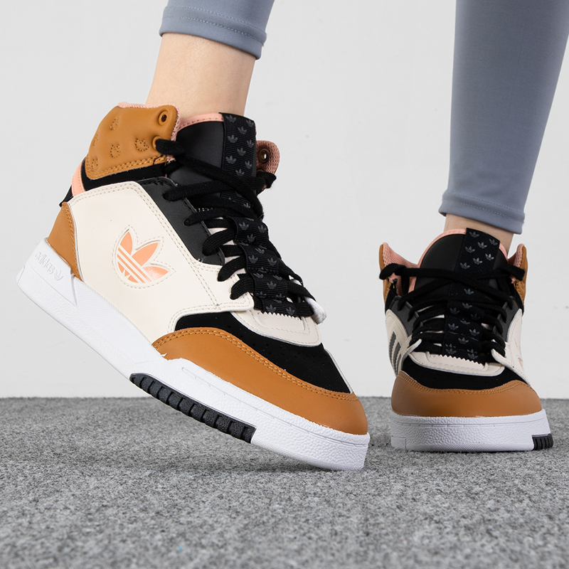 Adidas阿迪达斯--女款秋冬款高帮三叶草潮流复古运动休闲鞋GX8817
