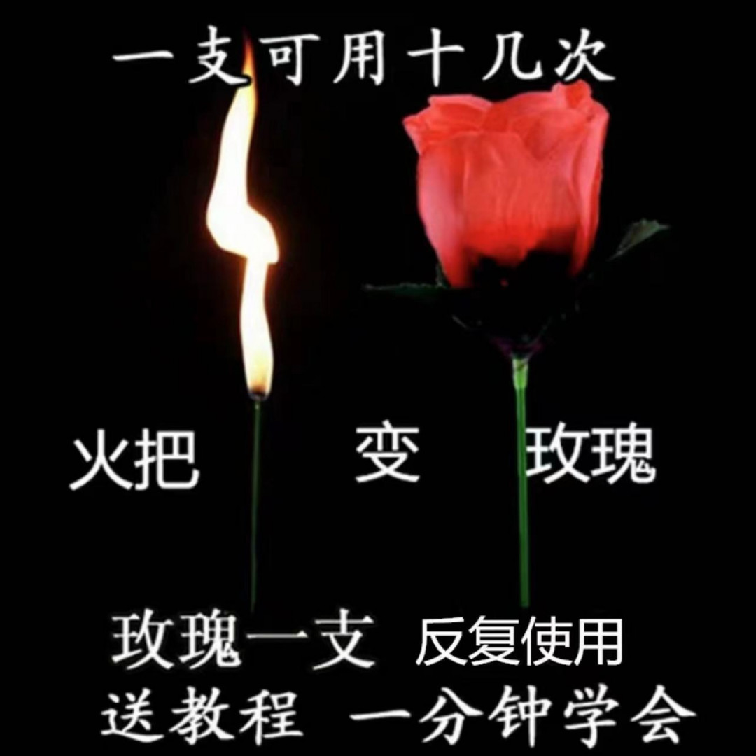 魔术火把玫瑰表白道具魔术表演道具火焰聚会浪漫火把变玫瑰花Q