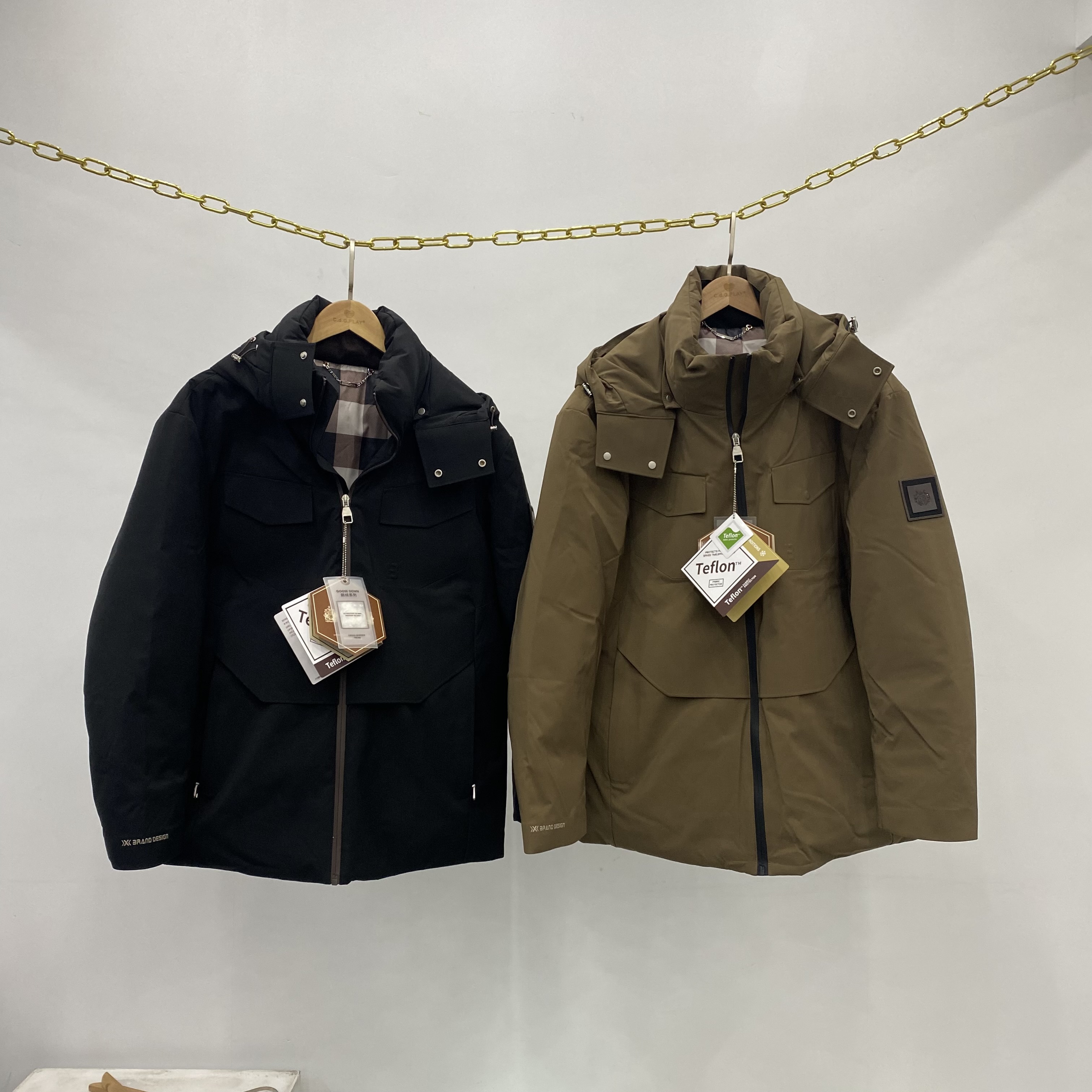 高奢连帽羽绒服男女同款商务长袖秋冬百搭新款上衣BRL-2359